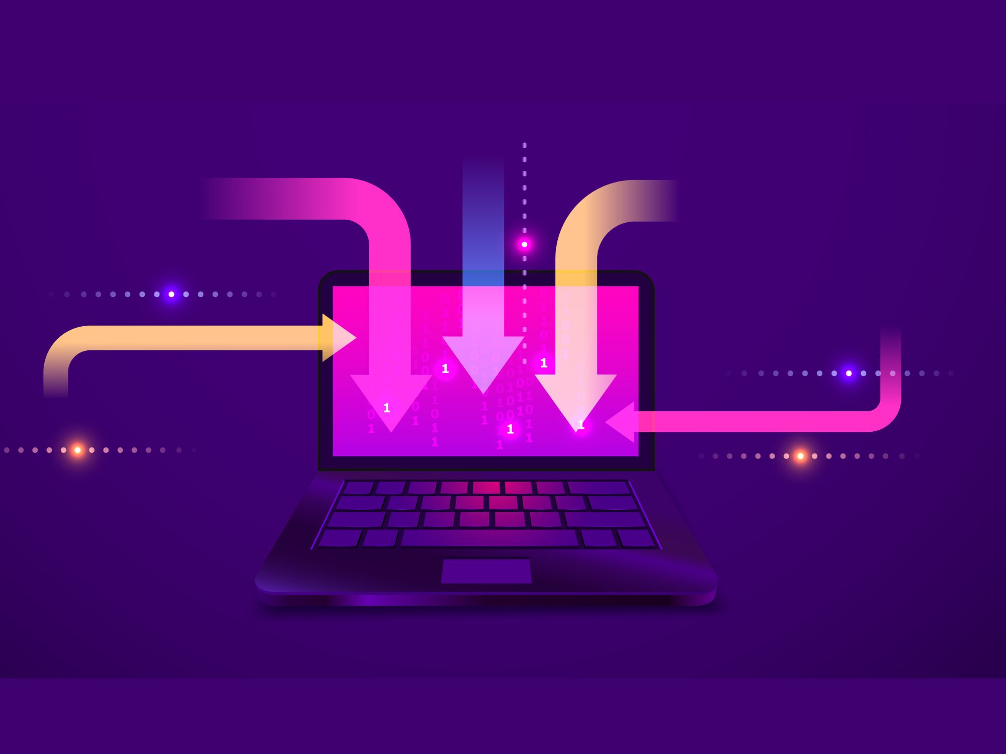 Illustration of visitors approaching a landing page welcome mat symbolising high-converting landing pages discussed in the Host Easy article (Australian web hosting)